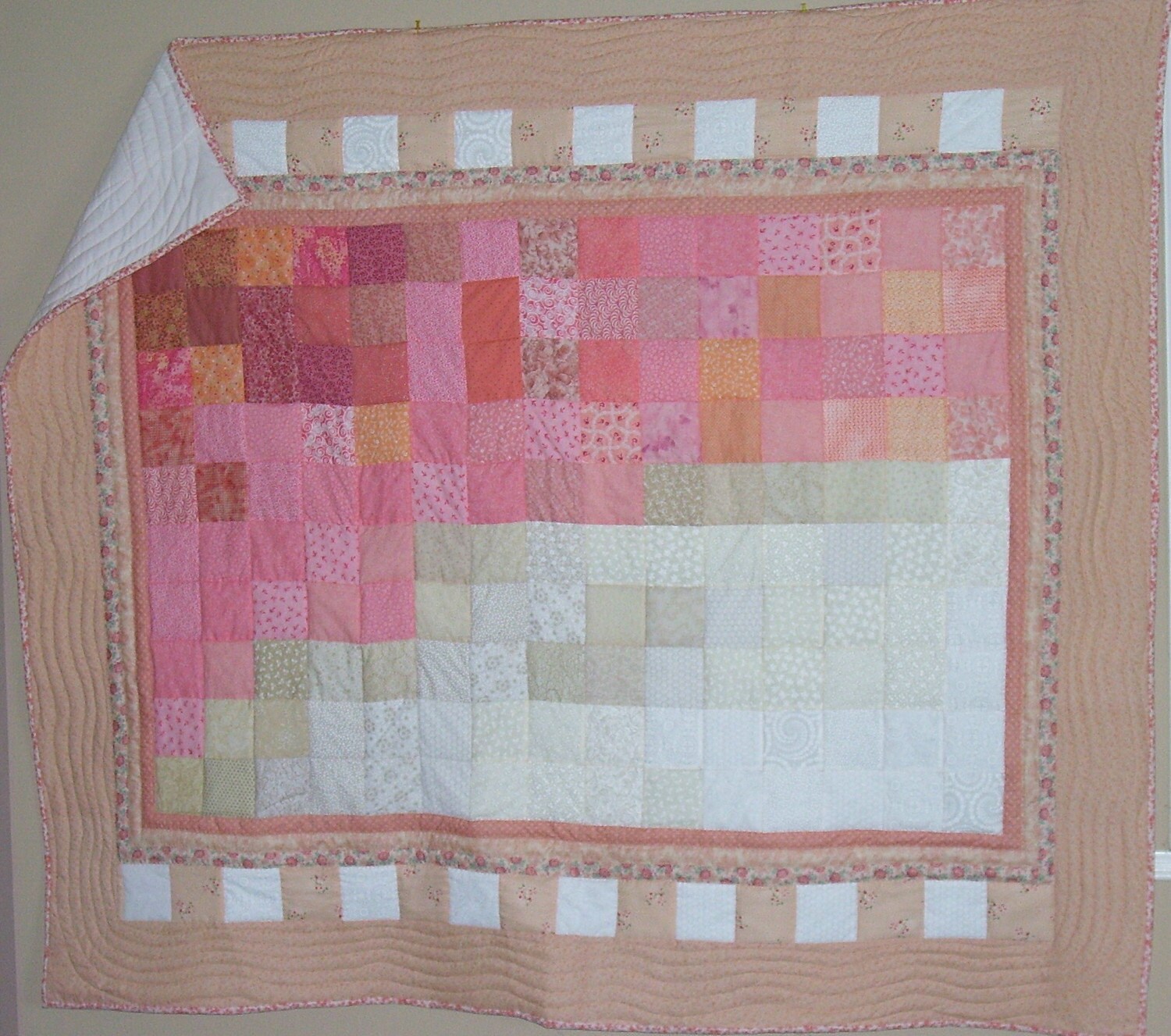 PEACHES & CREAM QUILT by red44 on Etsy