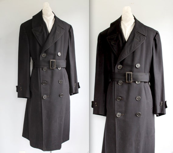 SALE vintage ww2 overcoat. 1940s naval officer's