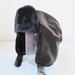 vintage 1970s bomber hat with ear flaps. retro Cousin Eddie trapper hat / autumn cap / the SHORTSTACK hat