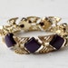 vintage 1960s purple thermoset and goldtone bracelet by Coro / the NIGHTLY CHIANTI bracelet