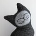 Cat Plush Folk Wool - Charcoal Cat