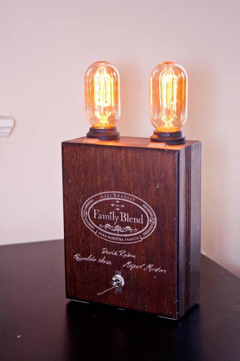 Cigar Box Lamp // Family Blend