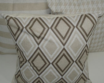 THREE New 18x18 inch Designer Handmade Pillow Cases