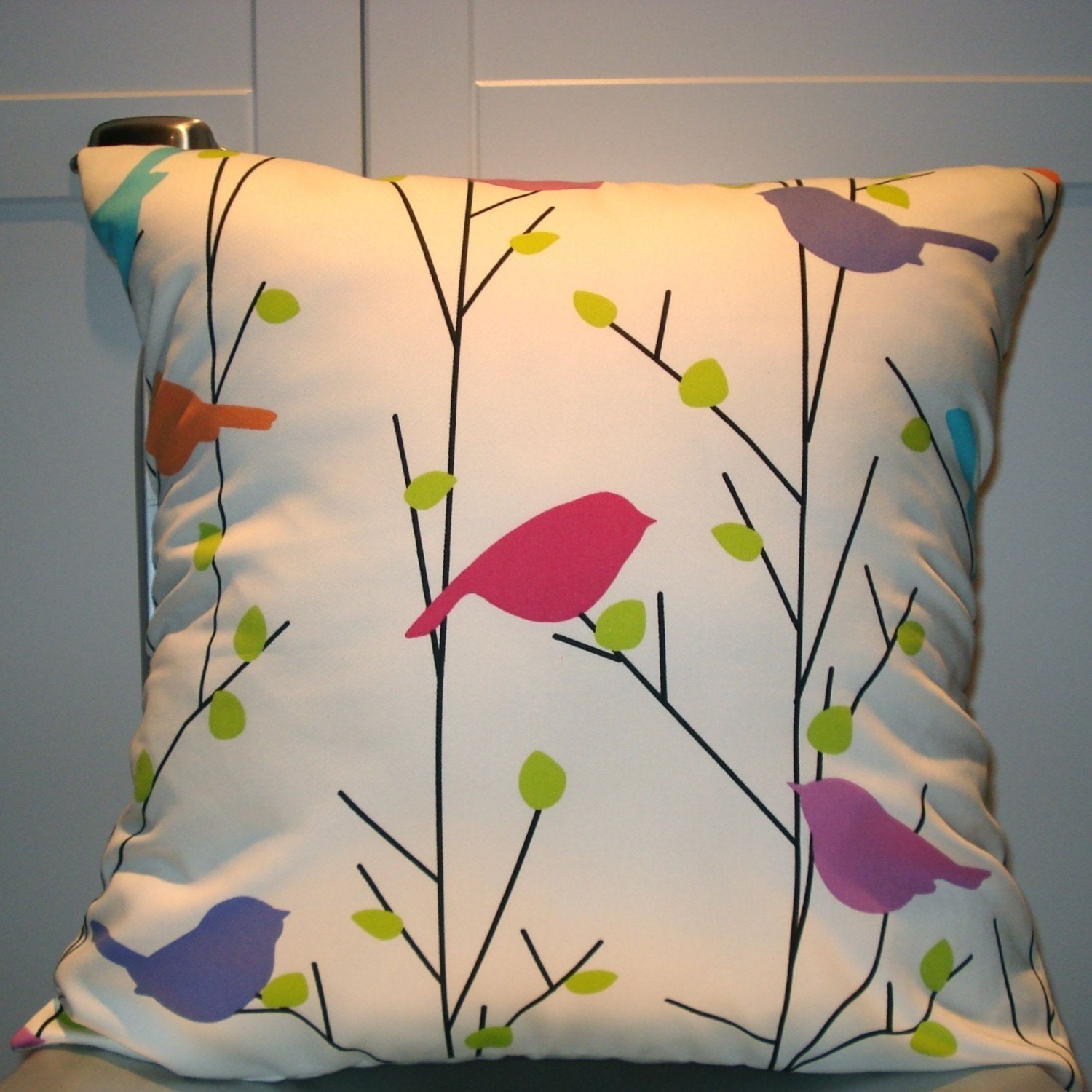 New 18x18 inch Designer Handmade Pillow Case in cream with