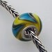 OOAKK Silvered Yellow / Green Dillo - Troll Bracelet Bead (M-06)