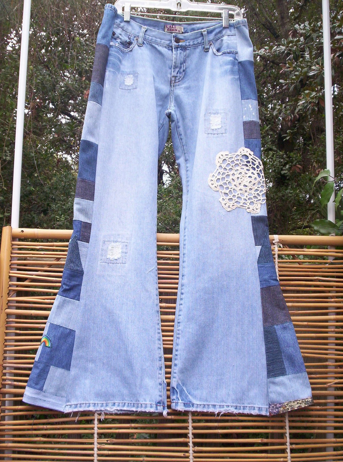 CUSTOM BELL BOTTOMS You Send Yours Hippie Patchwork JeAnS