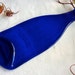 Wine bottle cheese plate in Blue