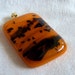 Fused Glass Pendant in Orange