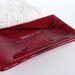 Glass Soap Dish in Dark Red