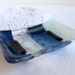 Glass Soap Dish in Adventurine Blue and White