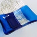 Glass Soap Dish in Dark Cobalt Blue