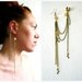 Constellations. Stars Single Earring Ear Cuff