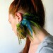 SALE Feather Ear Cuff. Bright & Colorful Feathers.