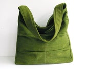 Sale - Forest Green Twisted Hemp/Cotton Bag, shoulder bag, tote, purse, handbag, unique, stylish, messenger bag - Lisa