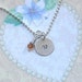 Petite Initial Charm Hand Stamped Sterling Silver Necklace
