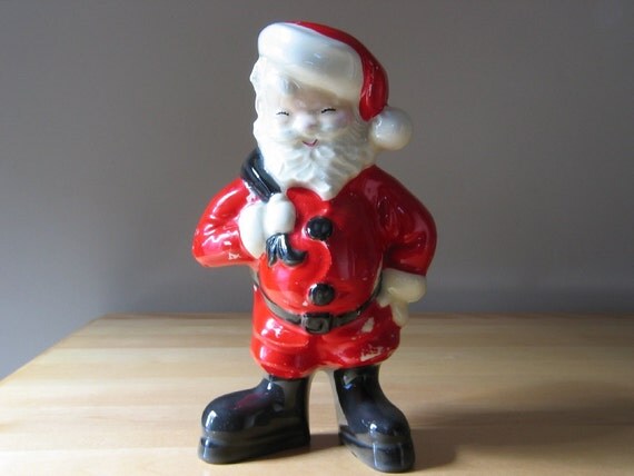 vintage large art pottery santa claus figurine by vintage large art pottery santa claus figurine by