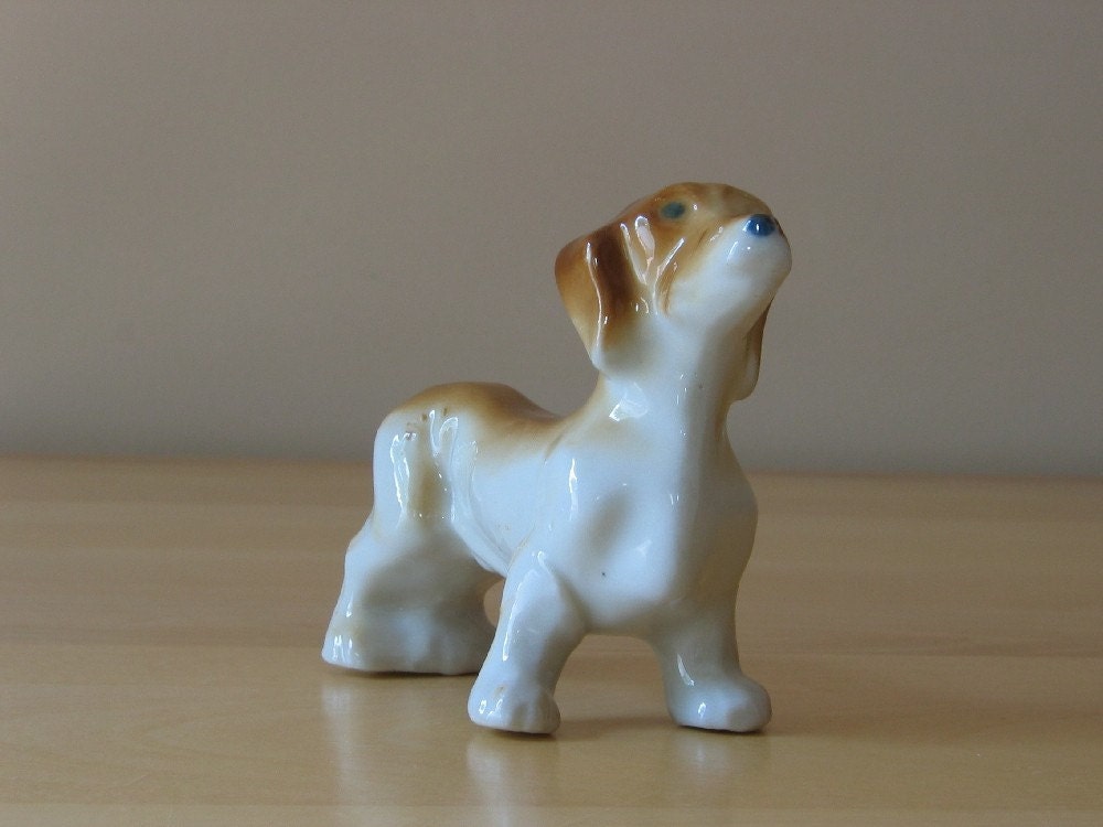 Vintage Porcelain Dachshund Dog Figurine Made in Japan