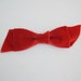 60s Hair Bow Vintage Large MOD Red Velvet Ribbon Hair Clip