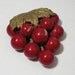 Vintage Dress Clip 30s 40s Art Deco Red Grape Cluster