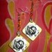 LEONARDO DA VINCI's Vintage drawing of BABY/Fetus in WOMB Beaded EARRINGS