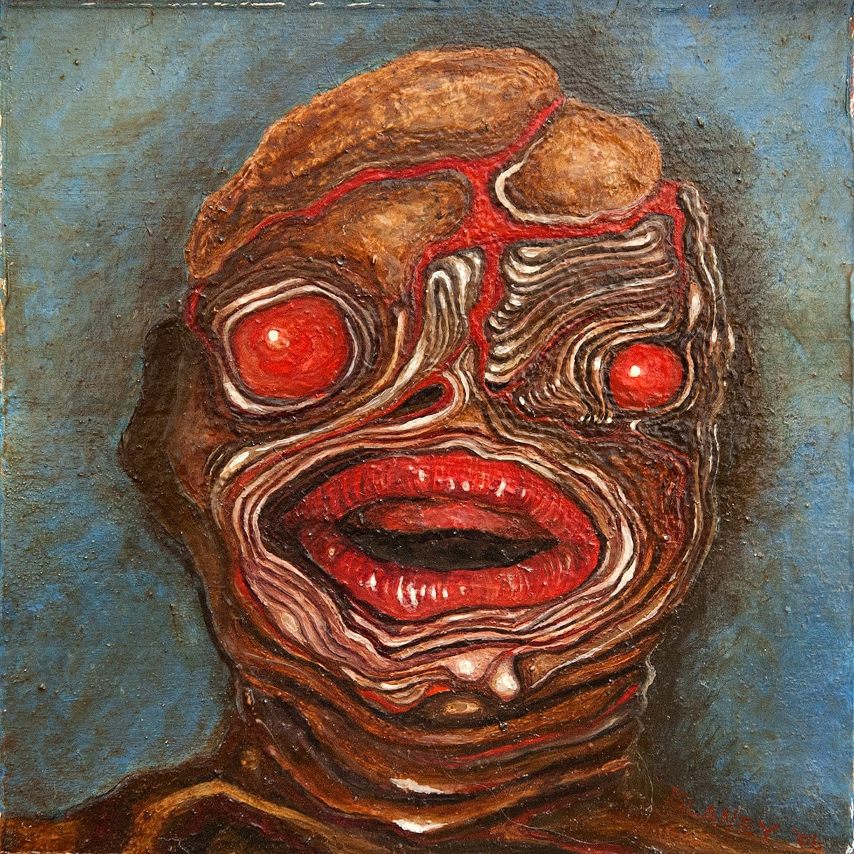 Original oil painting Harlequin Ichthyosis by StudioSFineArt