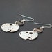 Industrial Jewelry- Upcycled Clock Part Silver Steampunk Earrings