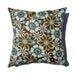Riveted Funky Fall Floral 16" DECORATIVE PILLOW COVER Olive Green Stripes by JillianReneDecor Retro Fall Home Decor Under 40