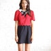 SALE school girl red plaid dress (s)
