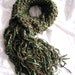 SALE - Forest Glade Alpaca, Wool, Silk Soft Moss Stitch Scarf
