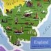England History Book / 1950s Mid Century England History / Color Photo Plates / American Geographical Society / Green - Blue - Yellow