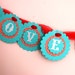 Retro Red and Aqua Love is Sweet Wedding Party Banner Photo Prop