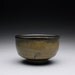 chawan - tea bowl - pottery bowl with wood ash and olive blue celadon glazes
