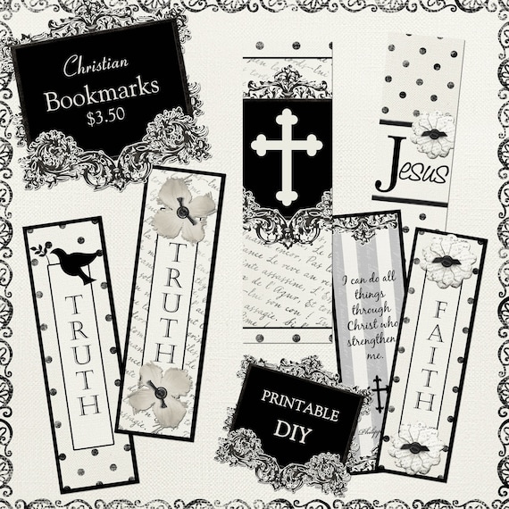 Download Items similar to Printable CHRISTian Classic BOOKMARKS ...