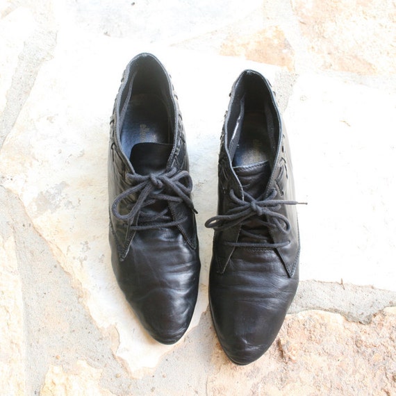 black vintage ankle boots