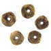 Greek 15mm Wafer Disk Beads 2.9mm Hole 33259 (5) Gold Plated Antiqued