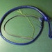 Leather Snake whip Blue 3 feet