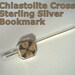 Reserved Listing Andalusite Chiastolite Cross Handmade Sterling 925 Silver Bookmark Book Marker
