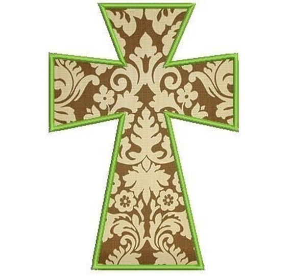 Simple applique cross machine embroidery design 3 sizes Simple applique cross machine embroidery design 3 sizes