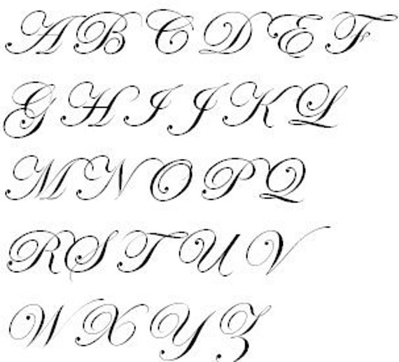 Monogram Embroidery Sewing Machine Font Edwardian Script for