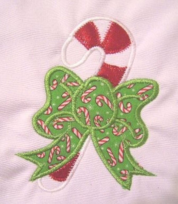 Candy Cane Applique embroidery design 4x4 5x7 hoops Buy 3 Get