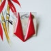 1980s Geometric Earrings - Red Triangles