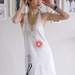 Black Friday Cyber Monday Sale - Women White Party Dress . V-neck tank dress - Traveling with My Camera
