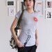 Heather Grey Cotton Short Sleeved T-shirt - Traveling with My Camera - size Small