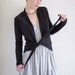 Black Cotton Wrap . Long sleeve convertible wrap - Constellation-The hunter on size Large