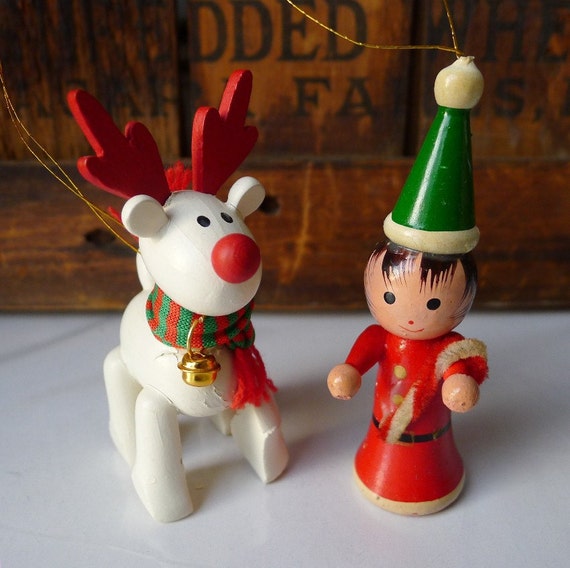 vintage wood christmas tree ornaments c 1970 s rudolph vintage wood christmas tree ornaments c 1970 s rudolph
