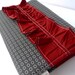Modern Charcoal Bible Cover with Cranberry Red Ruffle- Made to fit your bible