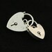 Silver Heart Padlock Charms