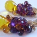 Celebration Earrings - Citrine and Amethyst