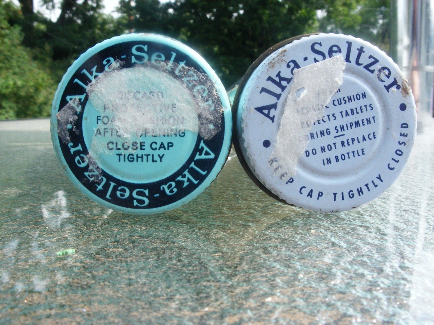 Vintage Pair of AlkaSeltzer Bottles