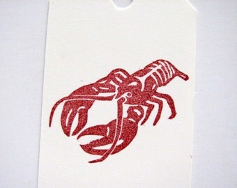 Lobster Hand Carved Stamp